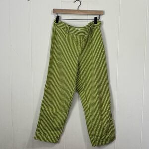 Green Striped Women's Pants